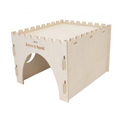 Burrow & Squeak Small Pet Wooden Castle (Flat Pack) - Image 3